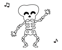 Boonma skeleton (step dance) - Animated sticker #13763463