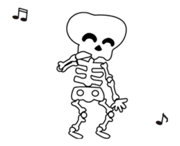Boonma skeleton (step dance) - Animated sticker #13763464