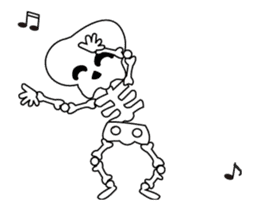 Boonma skeleton (step dance) - Animated sticker #13763465