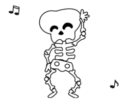 Boonma skeleton (step dance) - Animated sticker #13763466