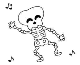 Boonma skeleton (step dance) - Animated sticker #13763467