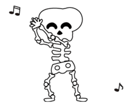 Boonma skeleton (step dance) - Animated sticker #13763468
