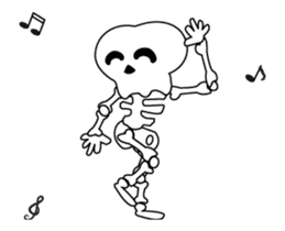 Boonma skeleton (step dance) - Animated sticker #13763469