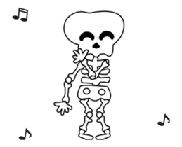 Boonma skeleton (step dance) - Animated sticker #13763471