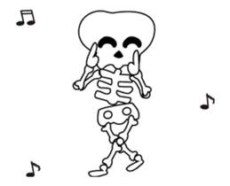 Boonma skeleton (step dance) - Animated sticker #13763472
