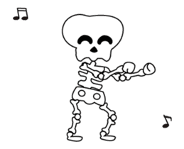 Boonma skeleton (step dance) - Animated sticker #13763473