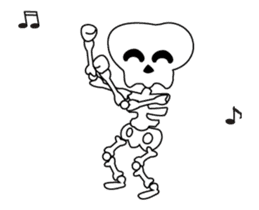 Boonma skeleton (step dance) - Animated sticker #13763474