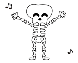 Boonma skeleton (step dance) - Animated sticker #13763475
