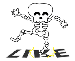 Boonma skeleton (step dance) - Animated sticker #13763477