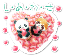 Stickers of a giant panda & Lesser panda sticker #13763556