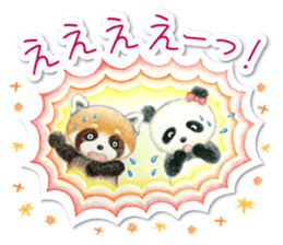 Stickers of a giant panda & Lesser panda sticker #13763563
