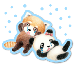 Stickers of a giant panda & Lesser panda sticker #13763565