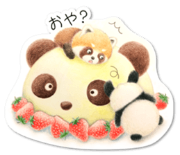 Stickers of a giant panda & Lesser panda sticker #13763575