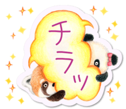 Stickers of a giant panda & Lesser panda sticker #13763579