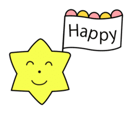 happy birthday star sticker #13763935