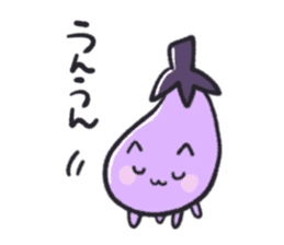 Eggplant cat san sticker #13764154
