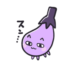 Eggplant cat san sticker #13764165