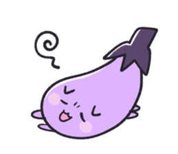 Eggplant cat san sticker #13764168