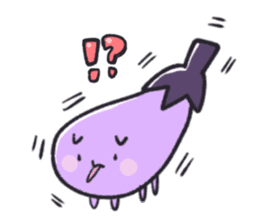 Eggplant cat san sticker #13764173