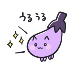 Eggplant cat san sticker #13764175