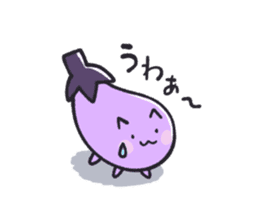 Eggplant cat san sticker #13764178