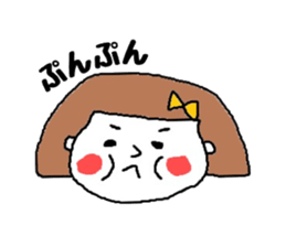 faintly DOG and GIRL sticker #13765166