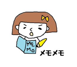 faintly DOG and GIRL sticker #13765168