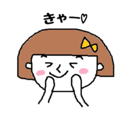 faintly DOG and GIRL sticker #13765170