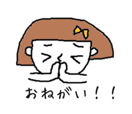 faintly DOG and GIRL sticker #13765171