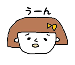 faintly DOG and GIRL sticker #13765175