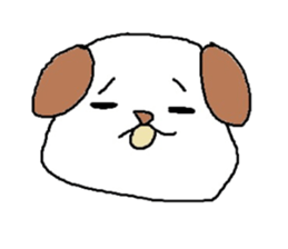 faintly DOG and GIRL sticker #13765181