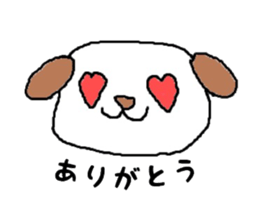 faintly DOG and GIRL sticker #13765192