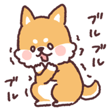 fluffy fat Shiba3 sticker #13765304