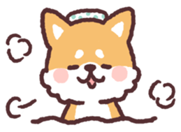 fluffy fat Shiba3 sticker #13765312