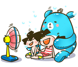 Splash floating bear sticker #13766077