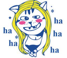 LazyLazy Cat Cosplay sticker #13766143