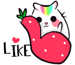 Rainbow Hamster & Strawberry sticker #13766161