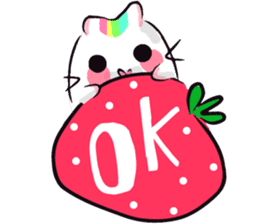 Rainbow Hamster & Strawberry sticker #13766163