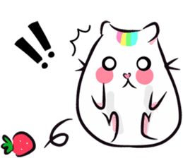 Rainbow Hamster & Strawberry sticker #13766171