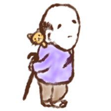 grandpa and cat sticker #13766614