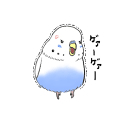 Parakeets lovely gesture stickers sticker #13766833