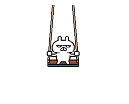 rabbit thinking nothing move around2 sticker #13767081