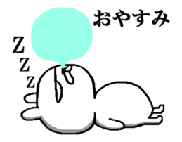 rabbit thinking nothing move around2 sticker #13767091