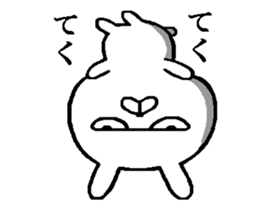 rabbit thinking nothing move around2 sticker #13767099