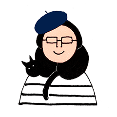 Black cat and girl 2