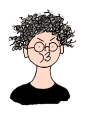 Black cat and girl 2 sticker #13767342