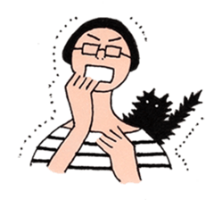 Black cat and girl 2 sticker #13767350