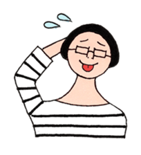 Black cat and girl 2 sticker #13767353