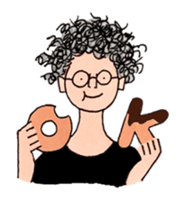 Black cat and girl 2 sticker #13767354