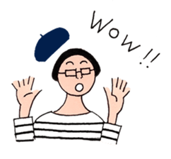 Black cat and girl 2 sticker #13767356